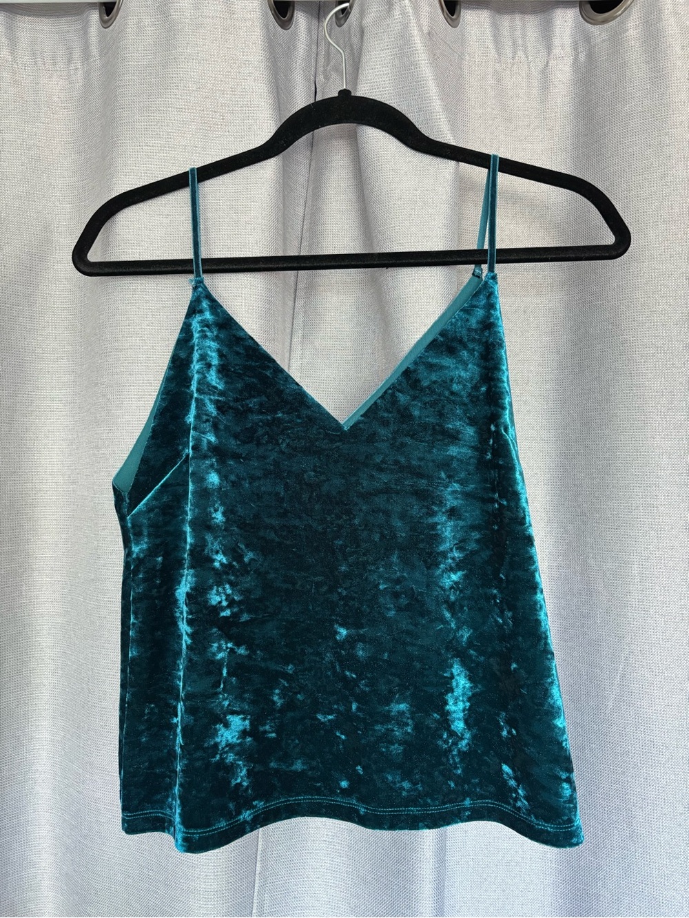 Forever 21 Crushed Velvet Camisole Deep Teal Size Small
